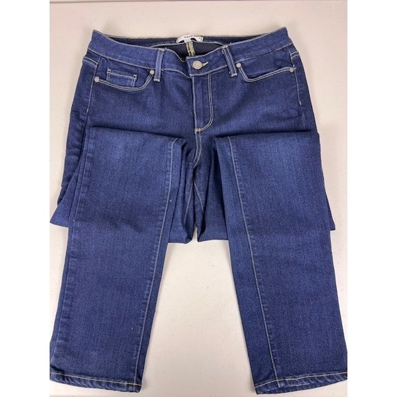 Paige Skyline Skinny Jeans Dark Indigo Mid Rise Stretch Denim Womens 31 - Picture 12 of 12